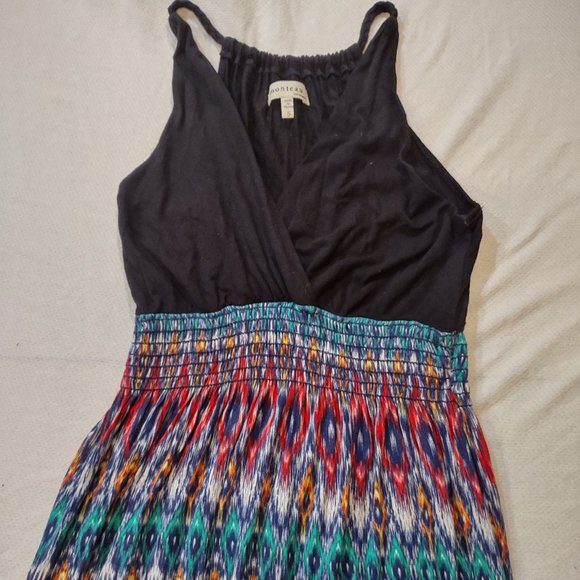 Monteau Dresses & Skirts - MONTEAU LOS ANGELES BOHO FULL LENGTH DRESS ABSTRACT PATTERN, WOMAN'S SIZE S